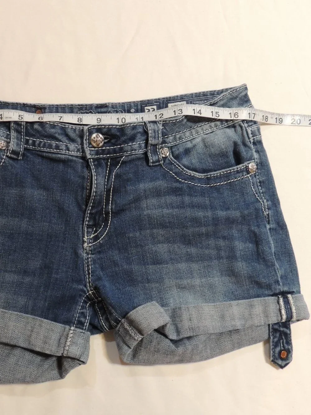 Miss Me Shorts Woman Size 33 Pockets Denim Blue Jeans Shorts
